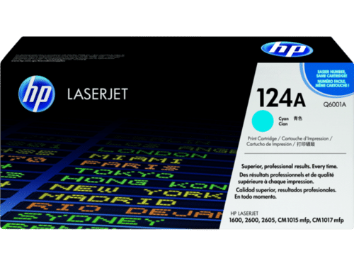 HP 124A Cyan Laserjet Toner Cartridges Q6001A